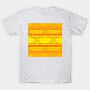 Mellow Yellow Lattice over Lines T-Shirt